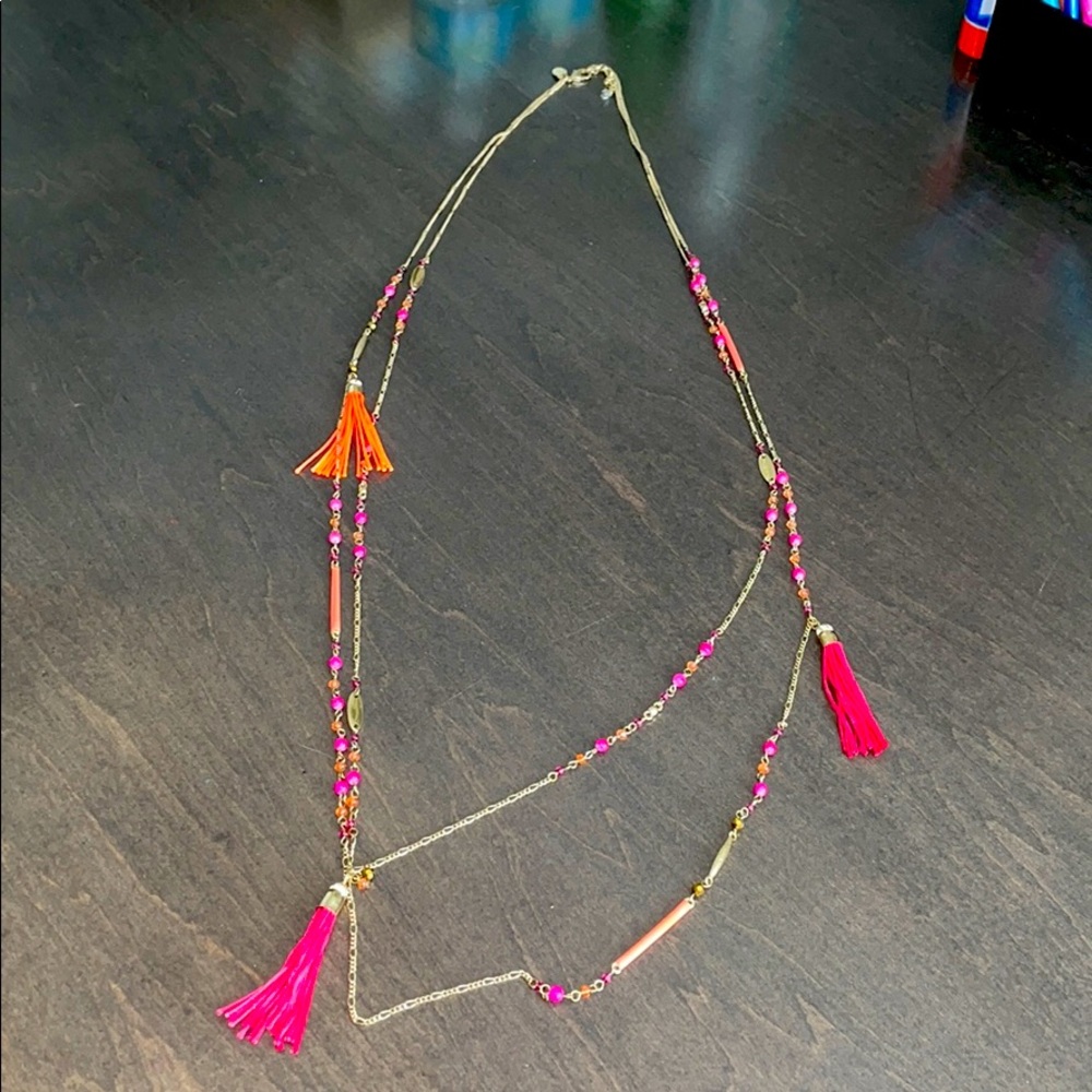 Tommy Bahamas Gold & Pink long necklace